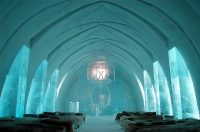 Chapel of the ice hotel Sweden