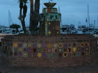 Avalon fountain by harbor